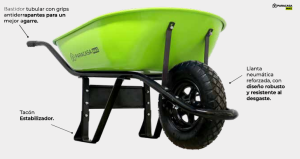 CARRETILLAS VERDE ACERO (80L)