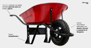 CARRETILLAS ROJO ACERO (70L)