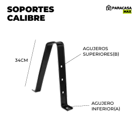 SOPORTES CALIBRE PARA CARRETIILA