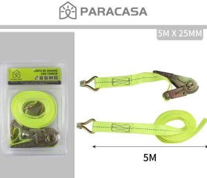 CINTA DE AMARRE  CON TENSOR 25MM X 5MTS