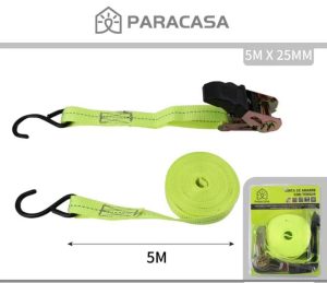 CINTA DE AMARRE  CON TENSOR 25MM X 5MTS