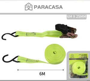CINTA DE AMARRE  CON TENSOR 25MM X 6MTS