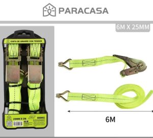 CINTA DE AMARRE  CON TENSOR 25MM X 6MTS (2 UDS)